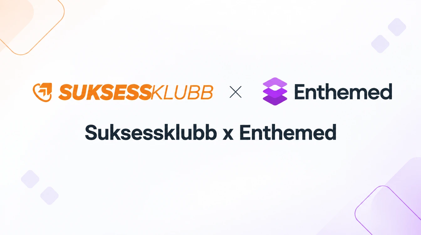 The Suksessklubb and Enthemed logos side by side.